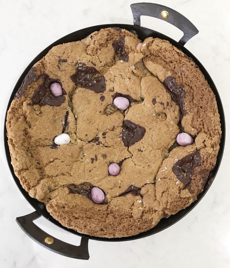 giant chocolate chunk cookie easter